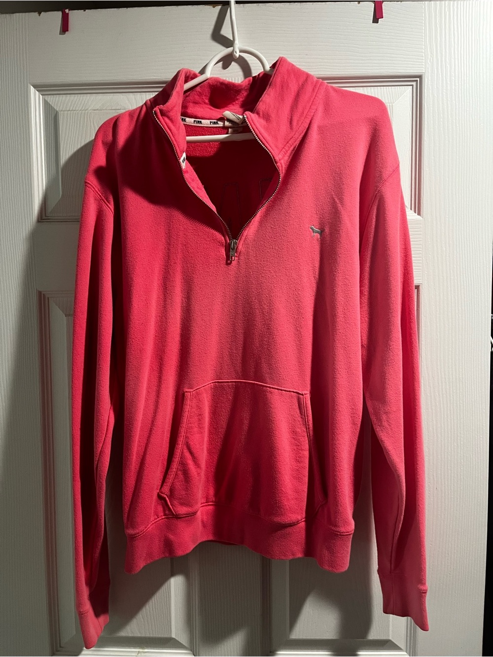 Women PINK  (VS) Quarter-Zip Fleece Sweater